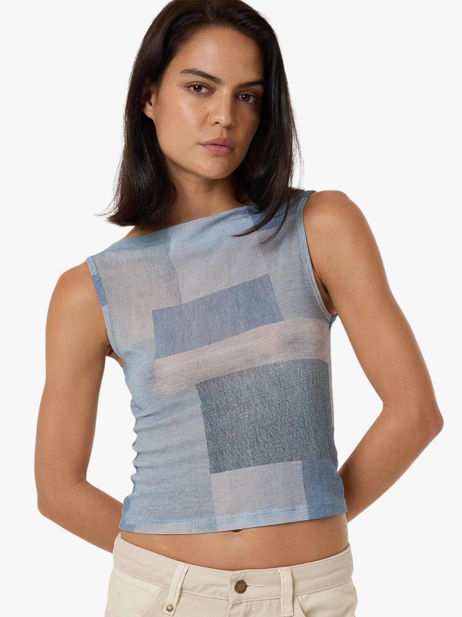 Shades Of Indigo Mesh Tank - Image 3
